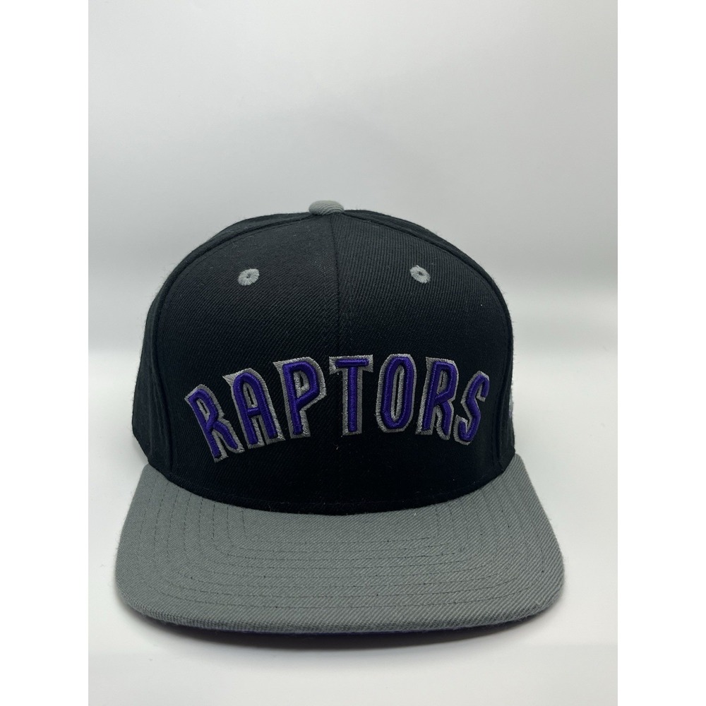 Adidas Toronto Raptors Snapback Hat Cap Retro‎ Dinosaur Logo NBA Black Grey OSFA
